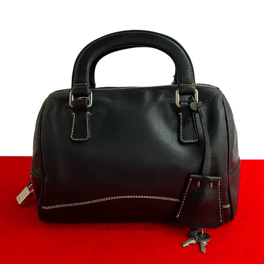 PRADA Handbag leather black
