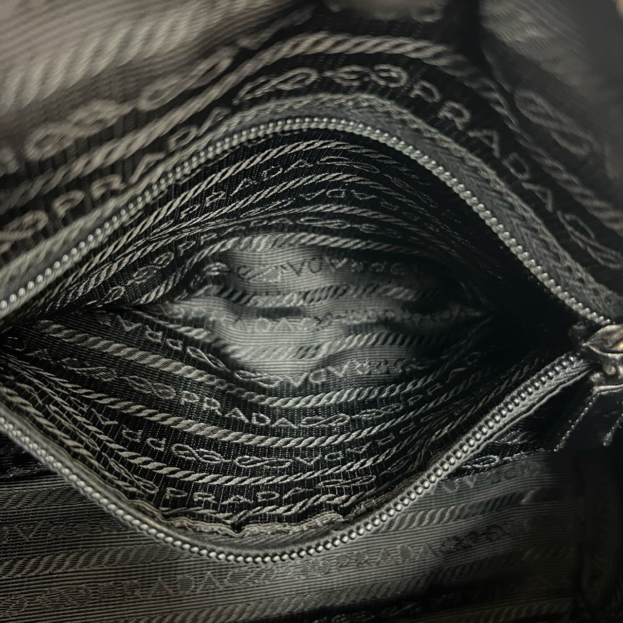 PRADA Handbag leather black