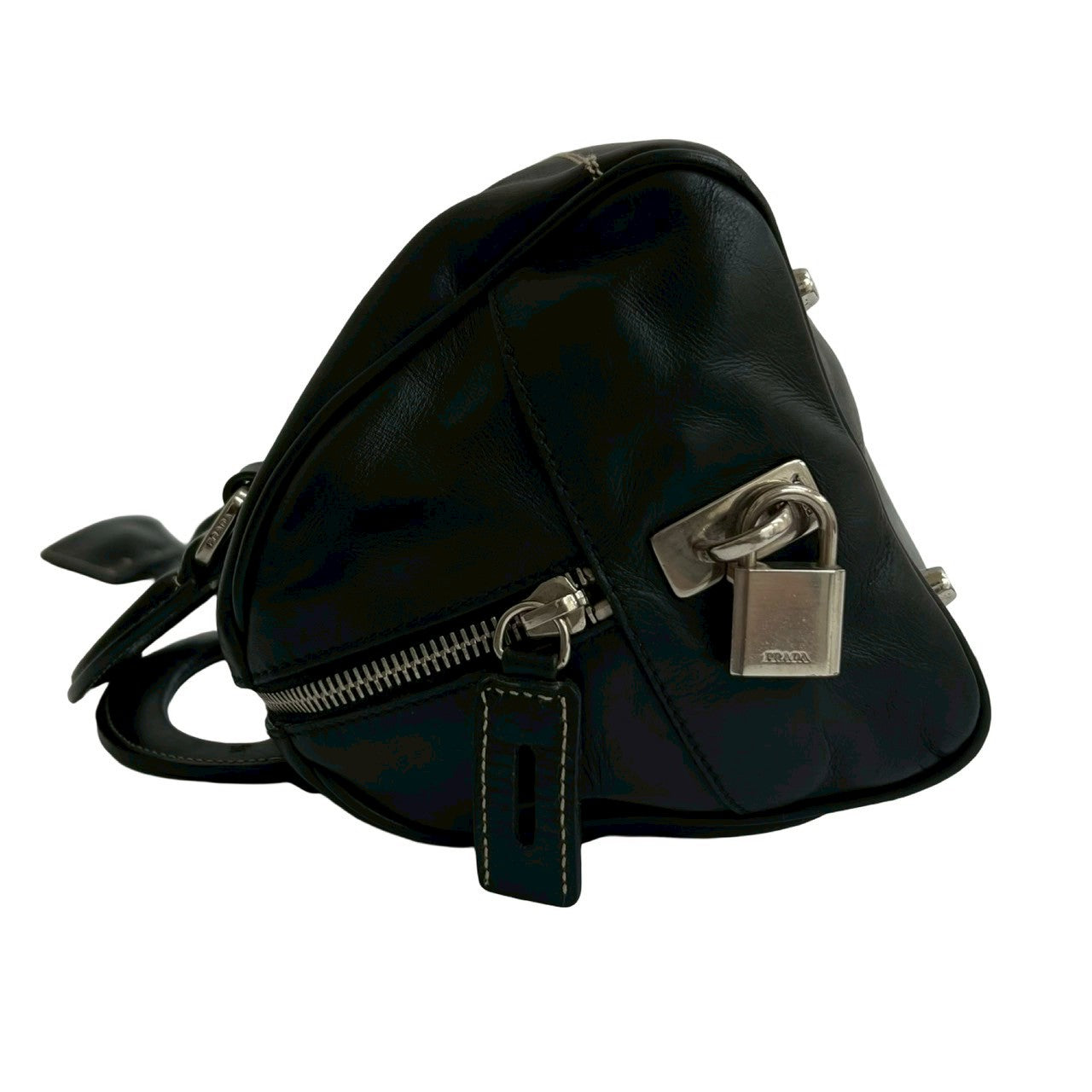 PRADA Handbag leather black