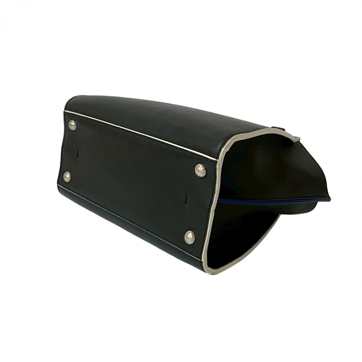 FENDI Shoulder Bag leather black Petite Troisur
