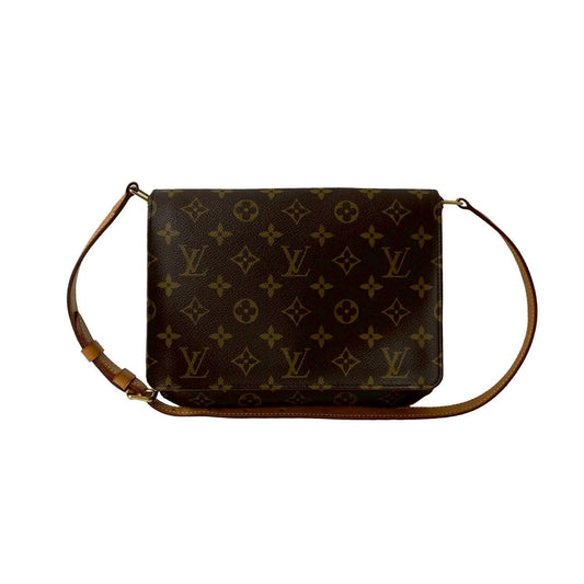 LOUIS VUITTON Shoulder Bag leather Brown Monogram Musette Tango