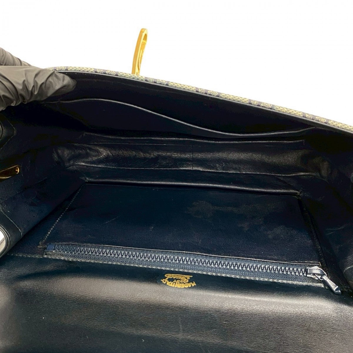 GUCCI Shoulder Bag leather Navy