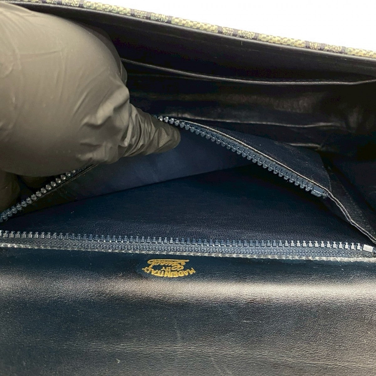 GUCCI Shoulder Bag leather Navy