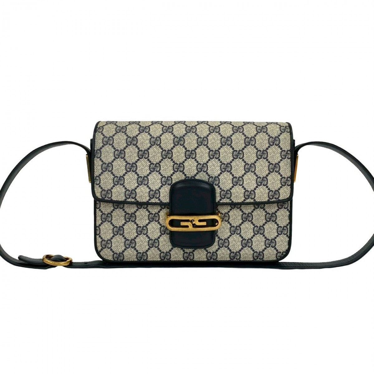 GUCCI Shoulder Bag leather Navy