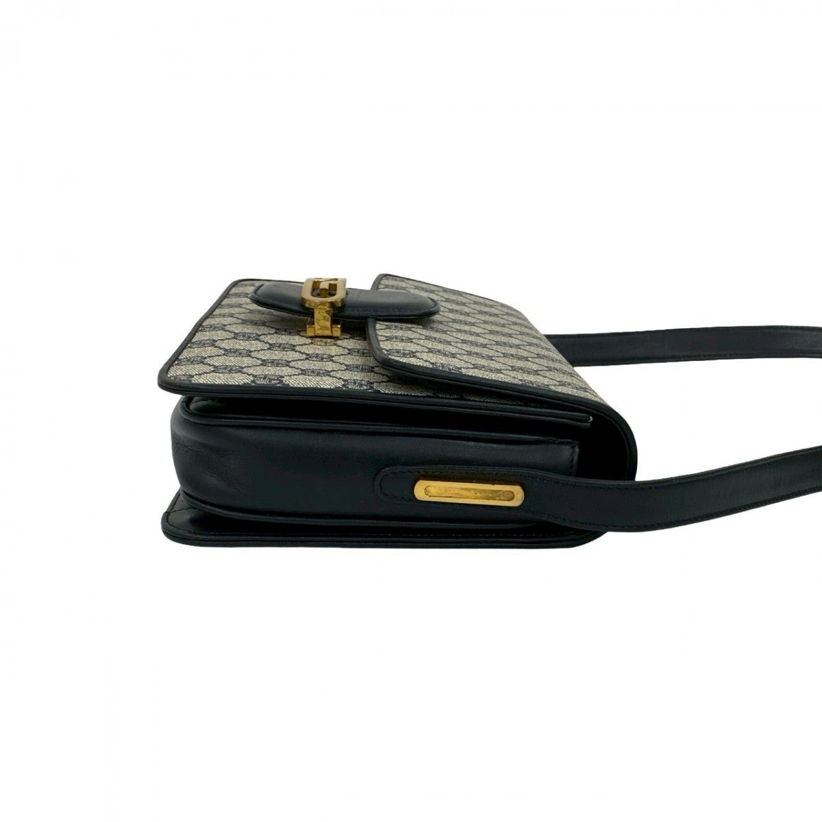 GUCCI Shoulder Bag leather Navy