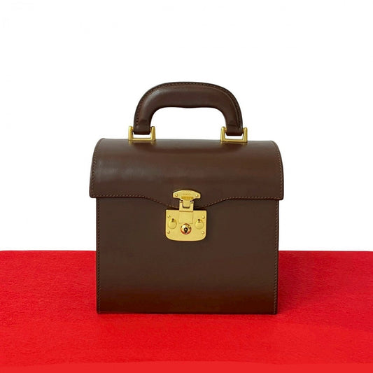 GUCCI Handbag leather Brown Ready lock