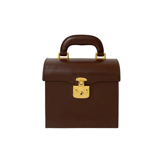 GUCCI Handbag leather Brown Ready lock