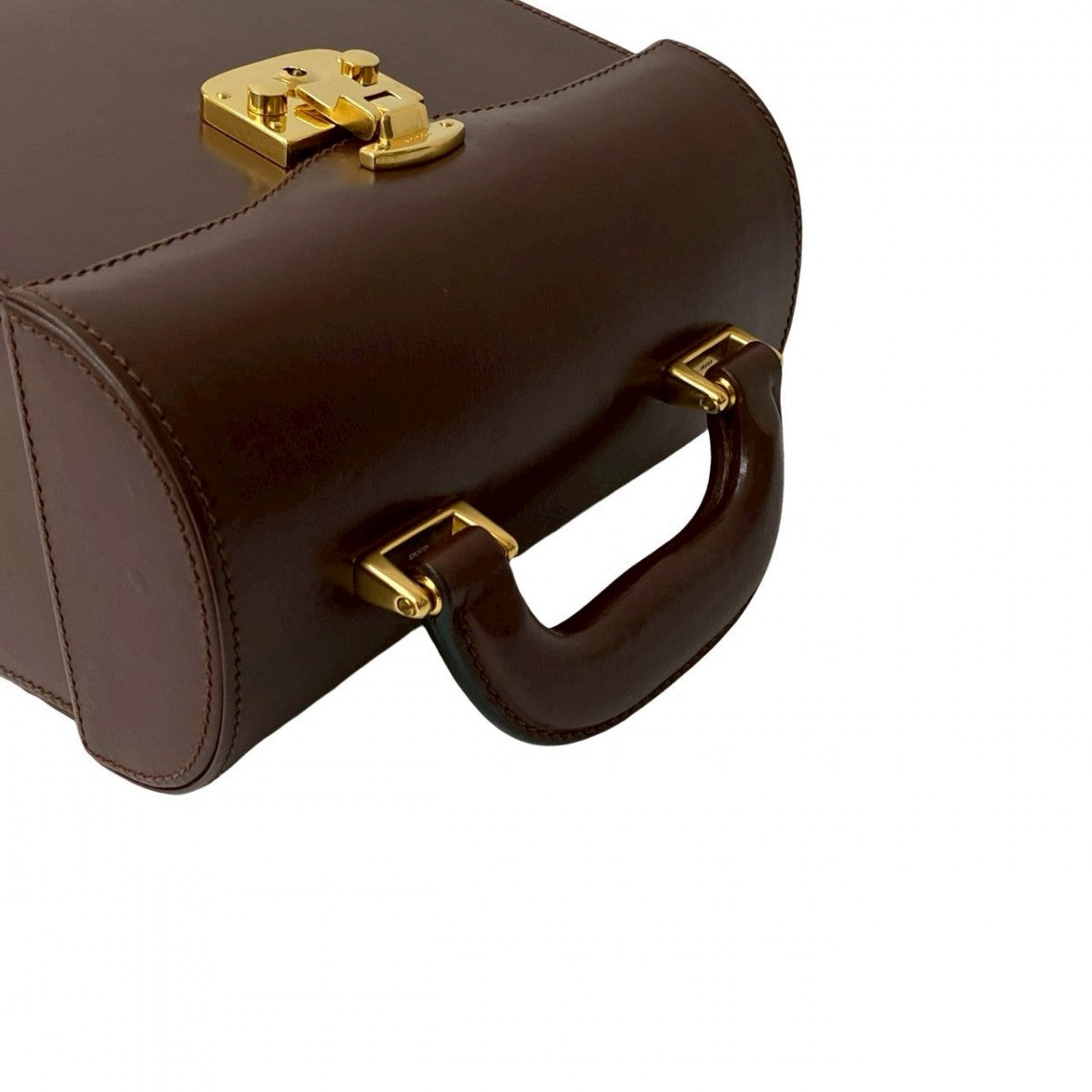GUCCI Handbag leather Brown Ready lock