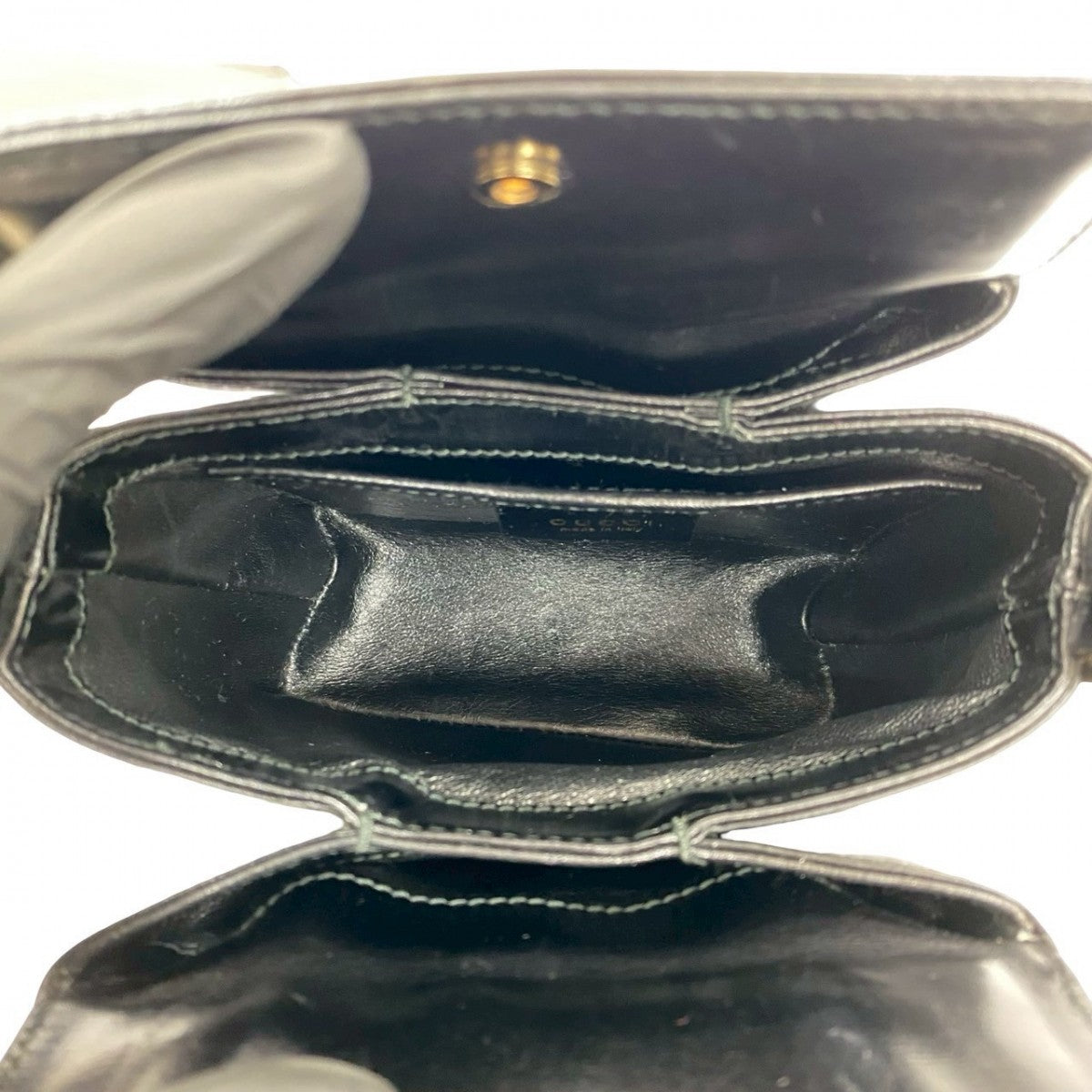 GUCCI Handbag leather black