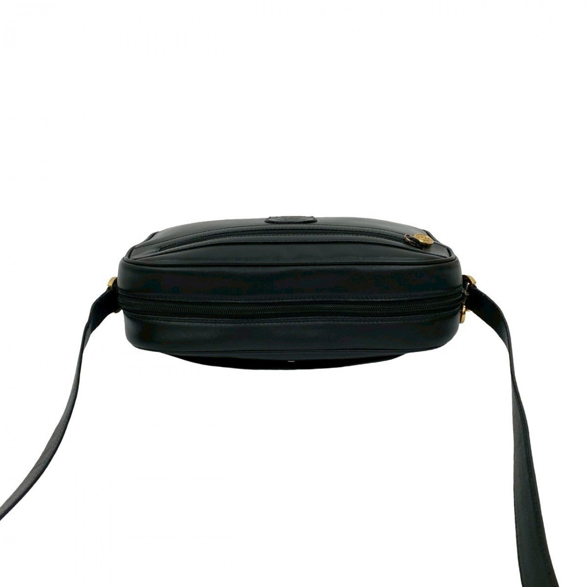 GUCCI Shoulder Bag leather black Sherry line
