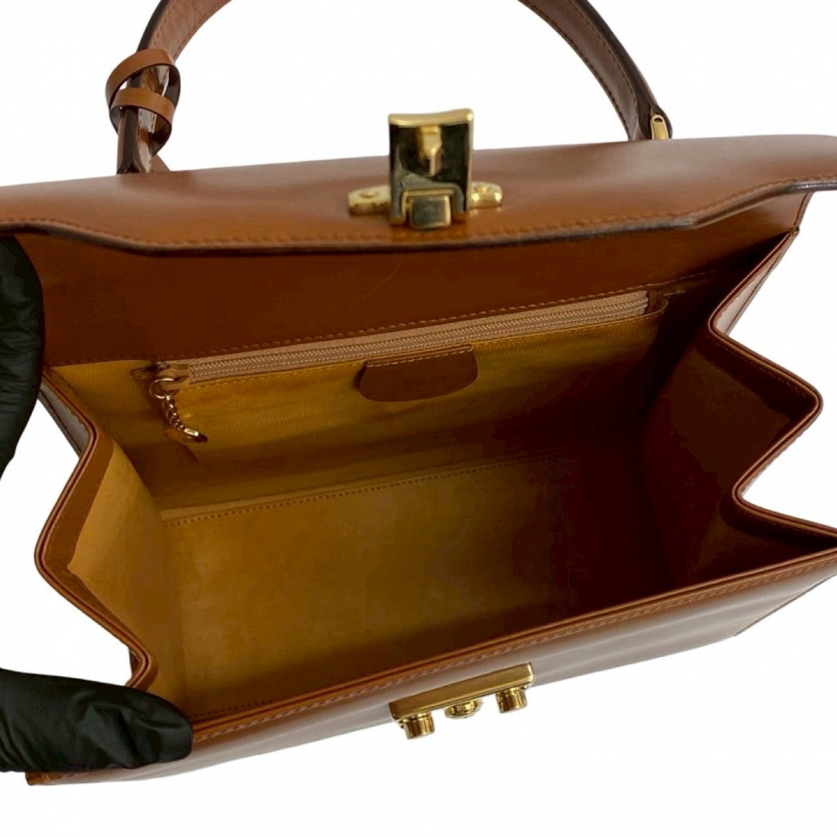 GUCCI Shoulder Bag leather Brown