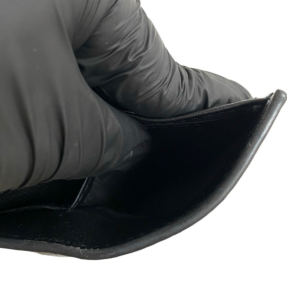 Dior Tri-fold wallet leather black saddle lotus wallet