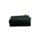 Dior Tri-fold wallet leather black saddle lotus wallet