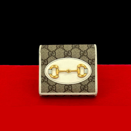 GUCCI Bifold Wallet leather Brown