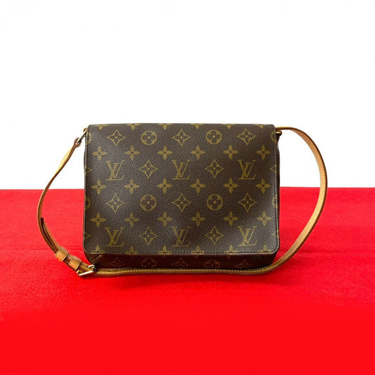 LOUIS VUITTON Shoulder Bag leather Brown Monogram Musette Tango