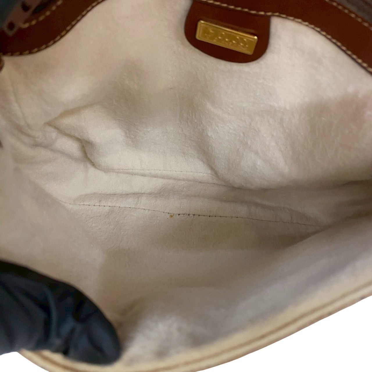 GUCCI Shoulder Bag leather Brown