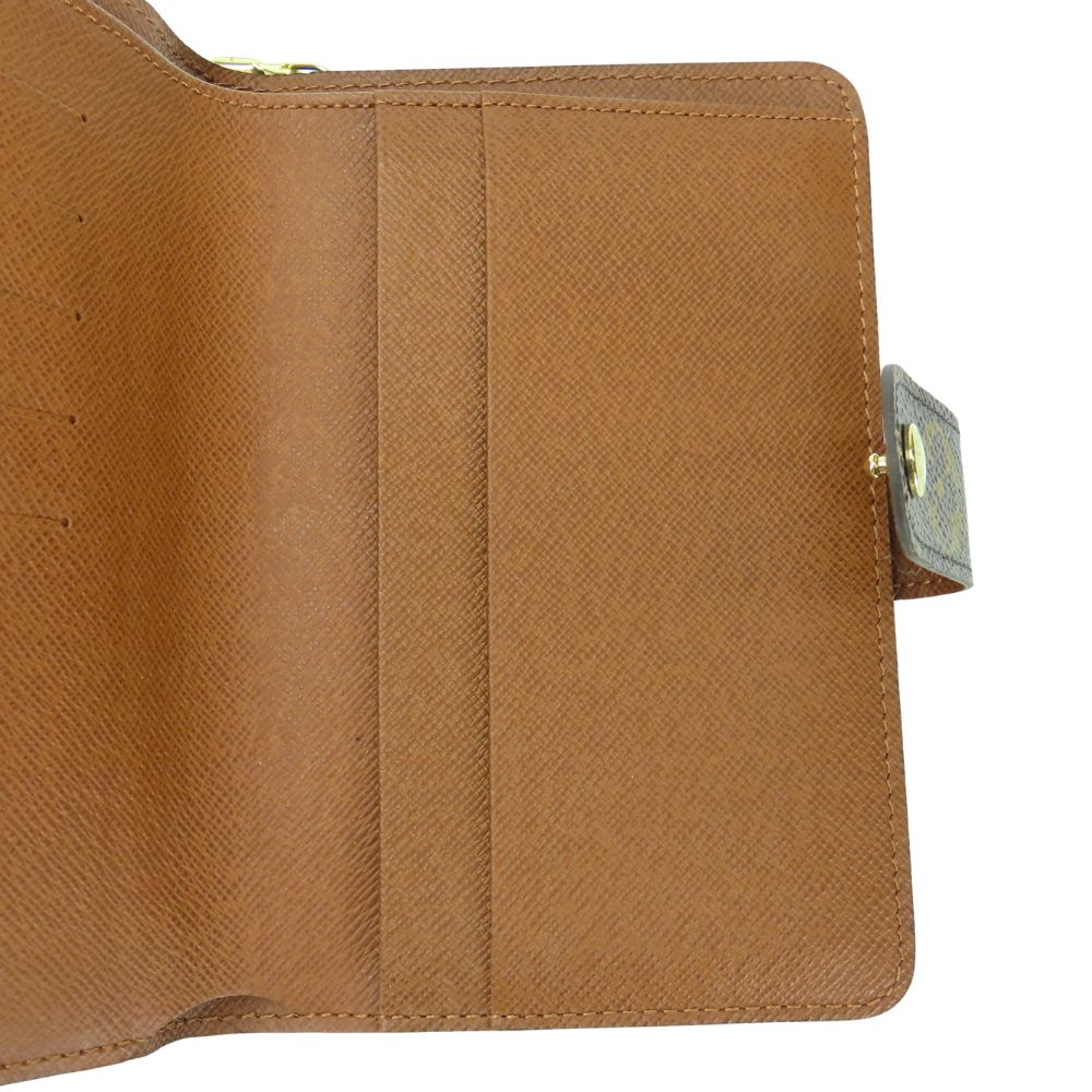 LOUIS VUITTON Bifold Wallet M61207 Monogram Brown Porto Papier Women Used Authentic