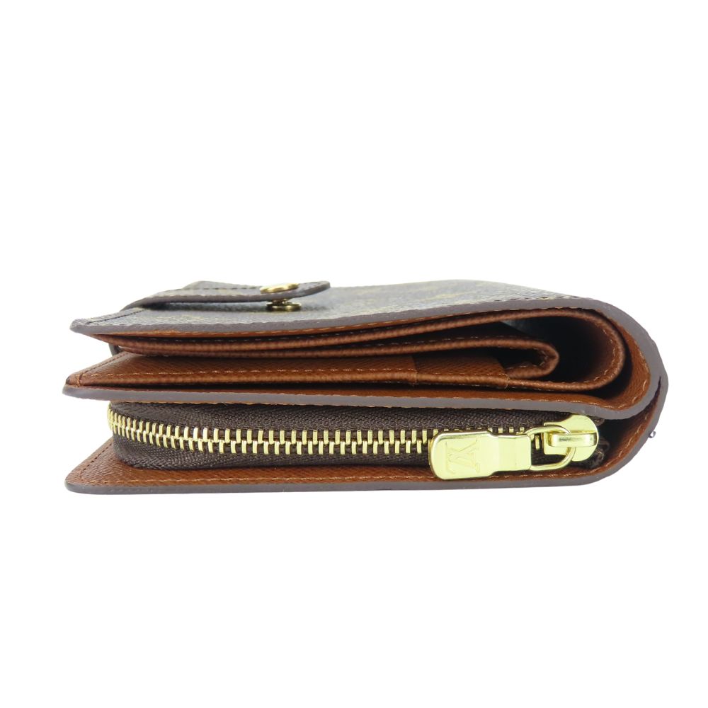 LOUIS VUITTON Bifold Wallet M61207 Monogram Brown Porto Papier Women Used Authentic