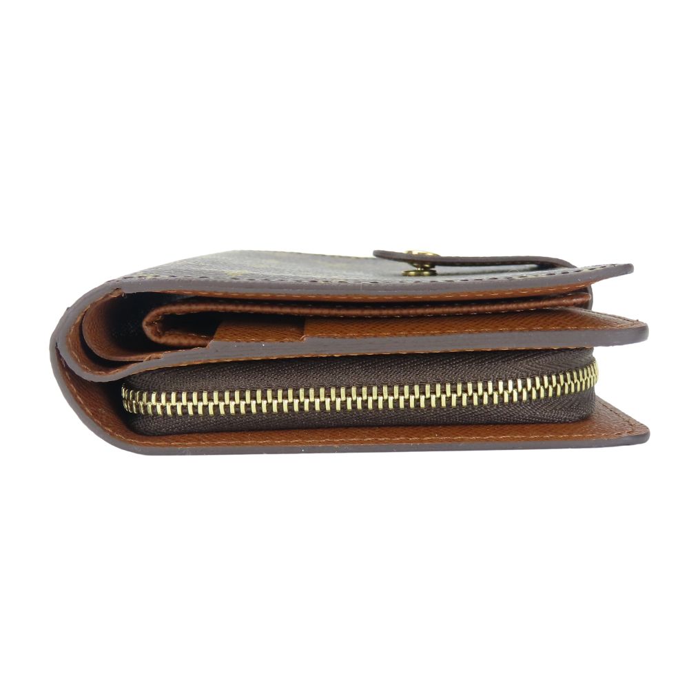 LOUIS VUITTON Bifold Wallet M61207 Monogram Brown Porto Papier Women Used Authentic