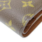 LOUIS VUITTON Bifold Wallet M61207 Monogram Brown Porto Papier Women Used Authentic