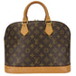LOUIS VUITTON Handbag M51130 Monogram Brown Alma Women Used Authentic