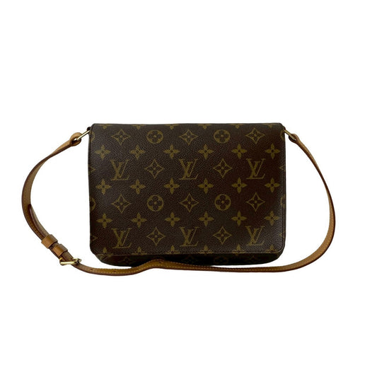 LOUIS VUITTON Shoulder Bag leather Brown Monogram Musette Tango