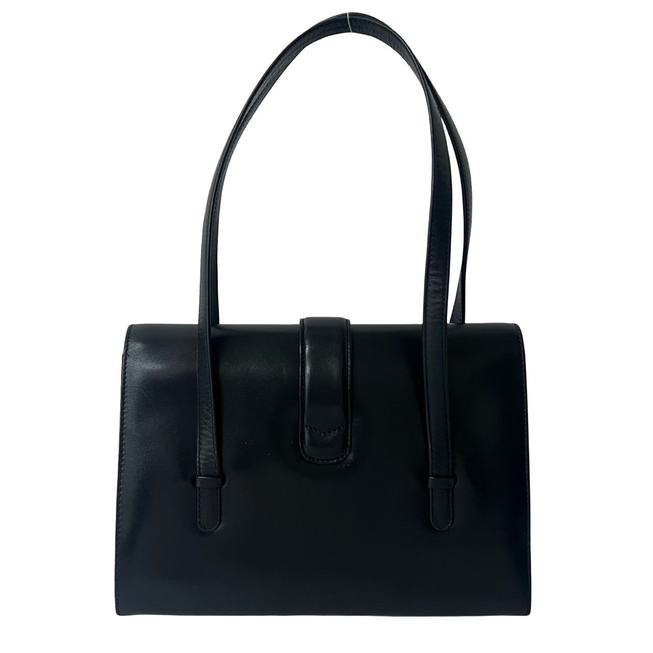 GUCCI Handbag Calfskin Navy