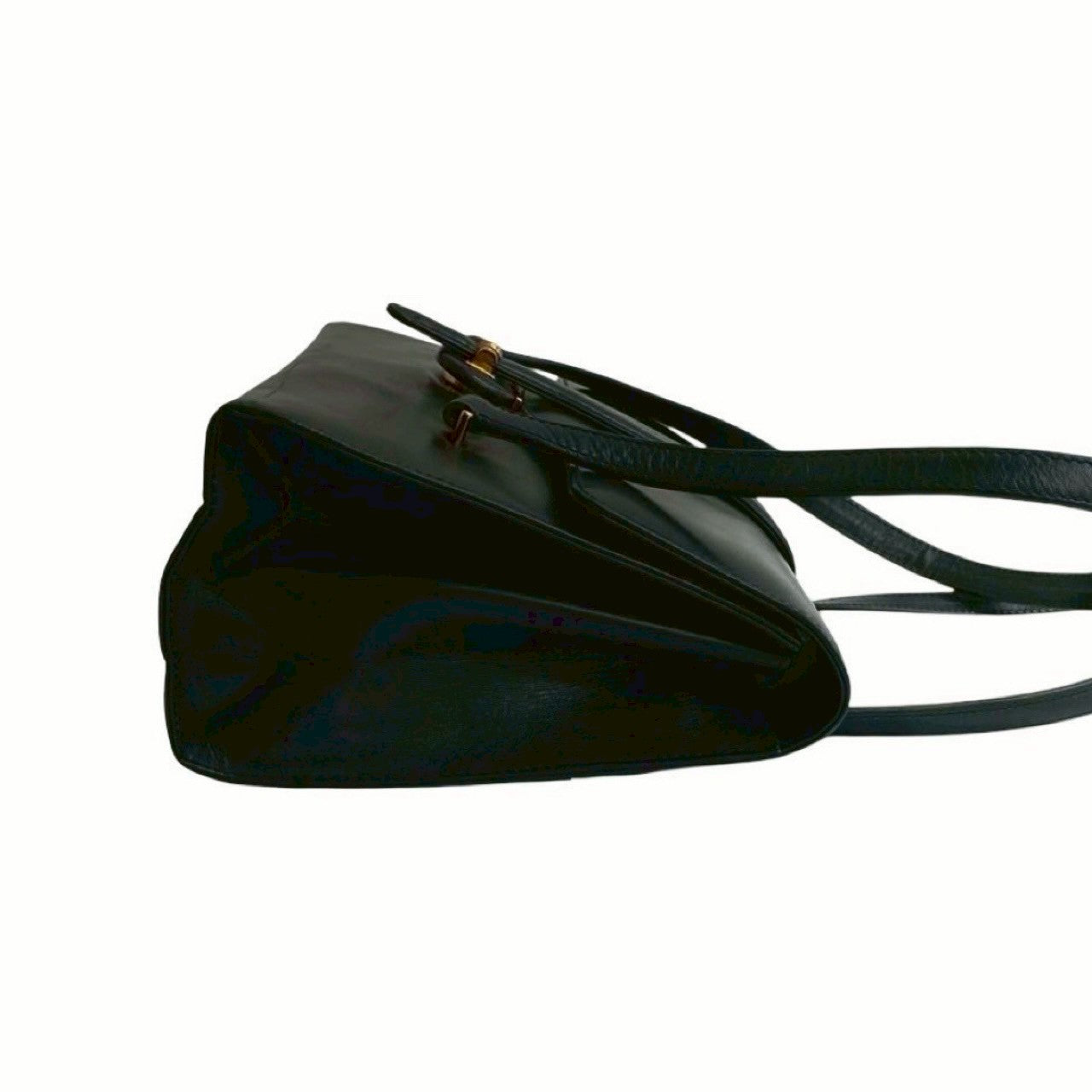 GUCCI Handbag Calfskin Navy