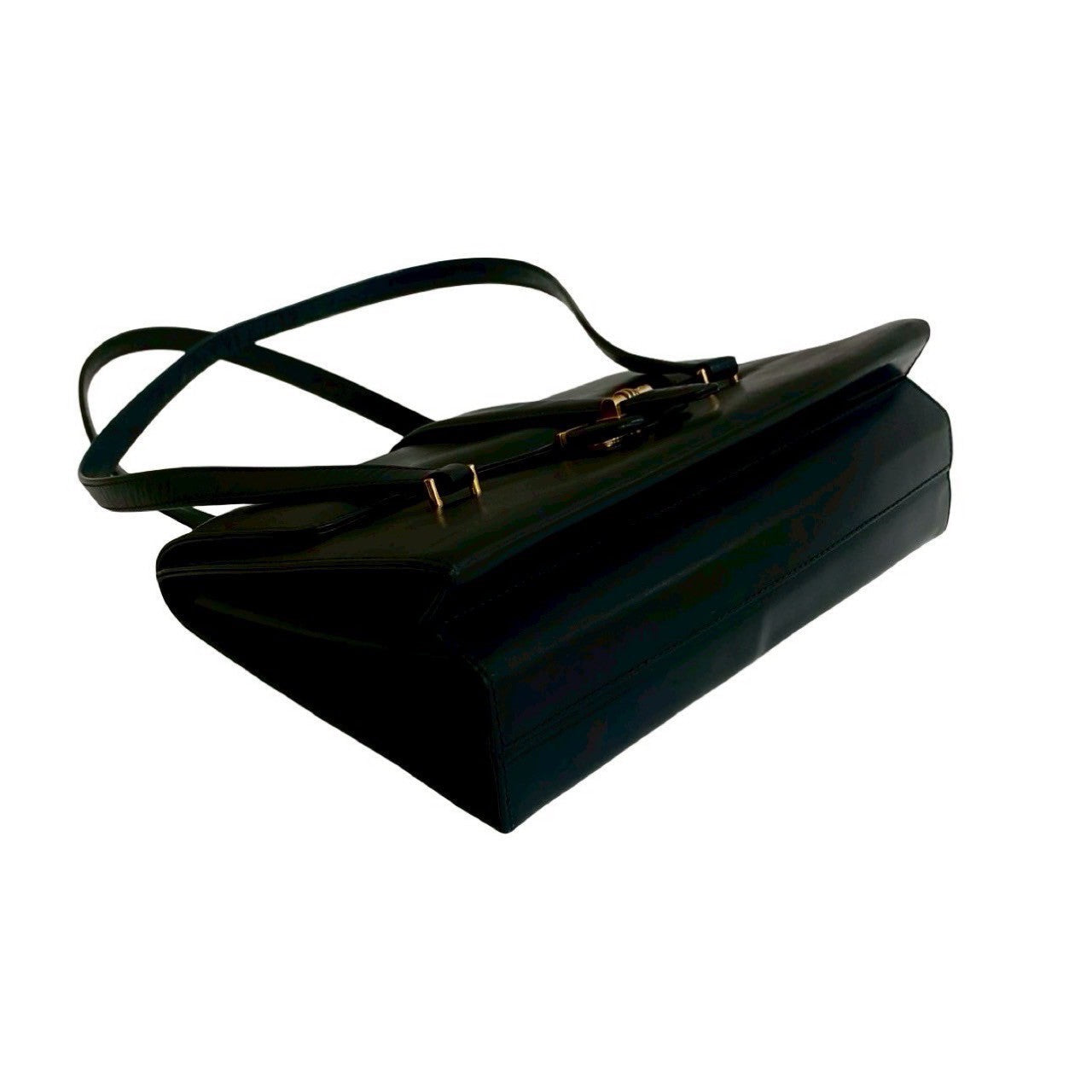 GUCCI Handbag Calfskin Navy