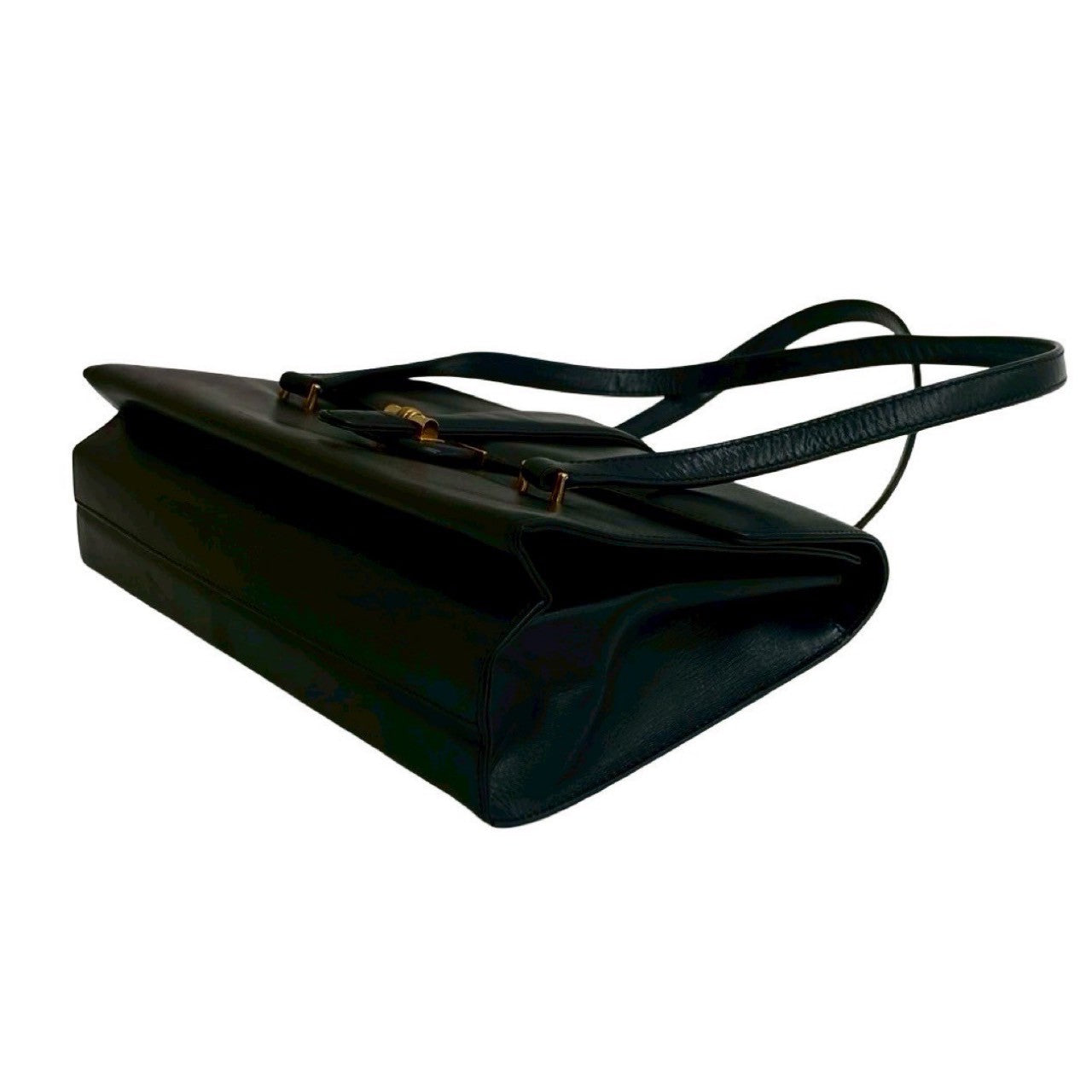 GUCCI Handbag Calfskin Navy