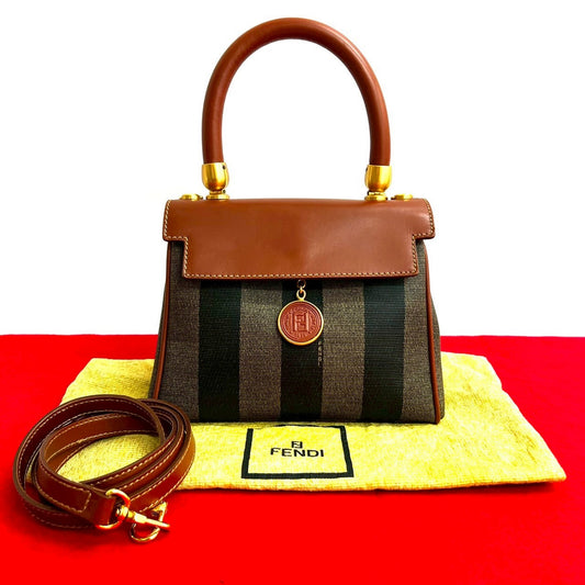 FENDI Shoulder Bag leather Brown