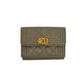 CHANEL Tri-fold wallet Matt caviar skin gray Matrasse Boy chanel