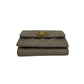 CHANEL Tri-fold wallet Matt caviar skin gray Matrasse Boy chanel