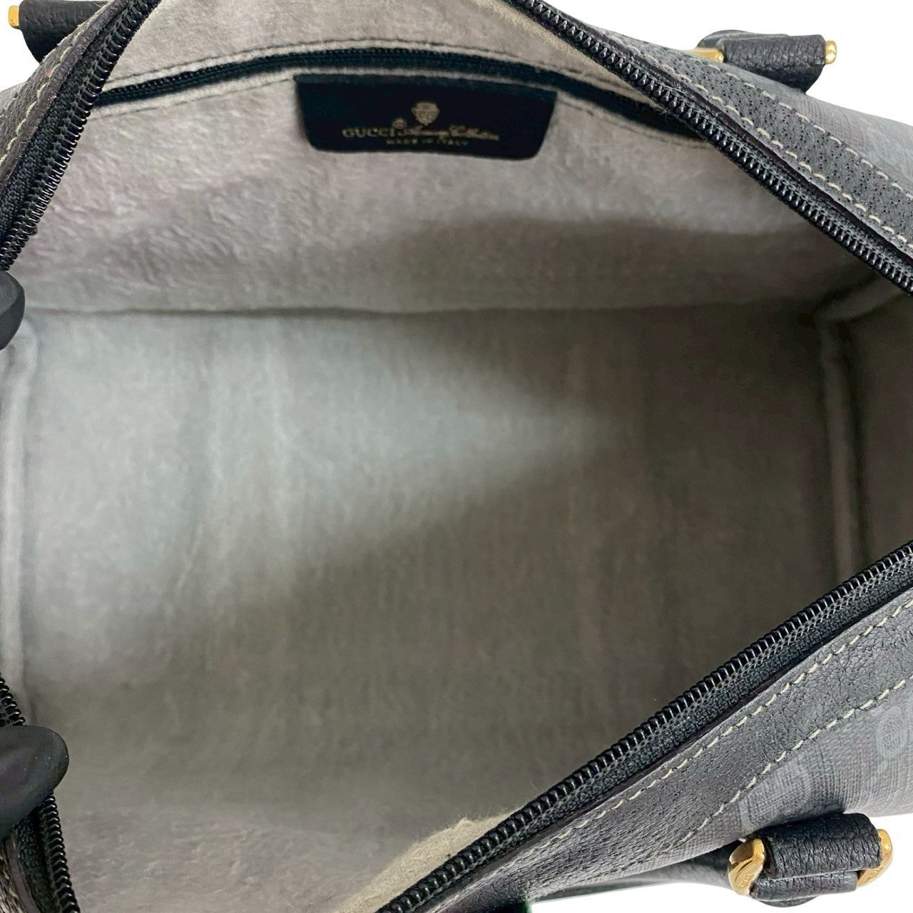 GUCCI Handbag leather black Sherry line