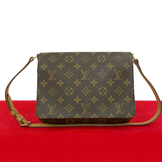 LOUIS VUITTON Shoulder Bag leather Brown Monogram Musette Tango