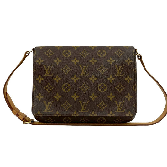 LOUIS VUITTON Shoulder Bag leather Brown Monogram Musette Tango