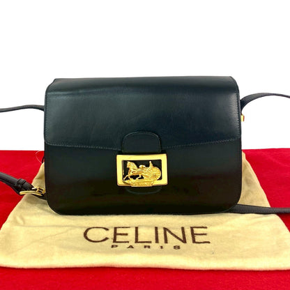 CELINE Shoulder Bag Calfskin black