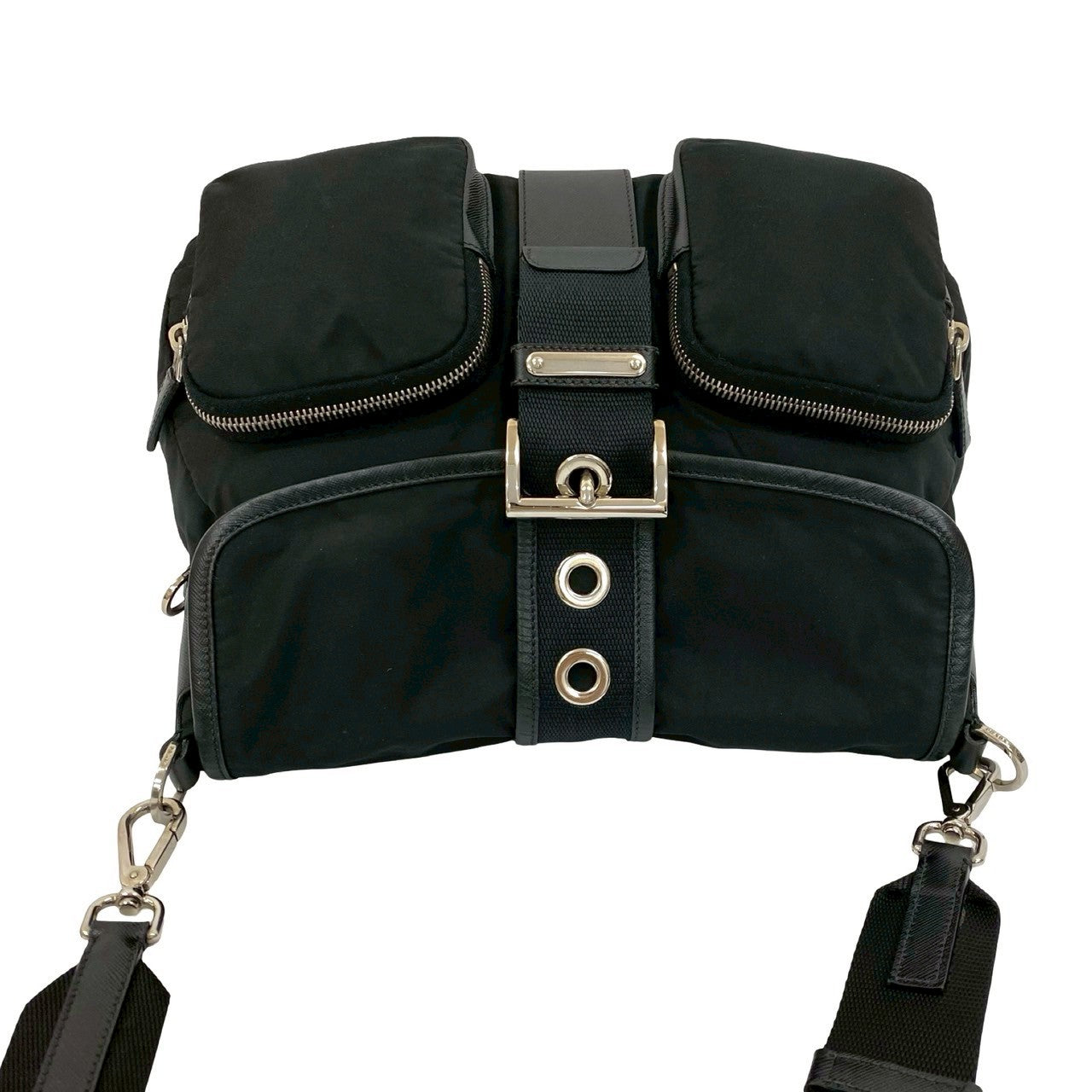 PRADA Shoulder Bag leather black