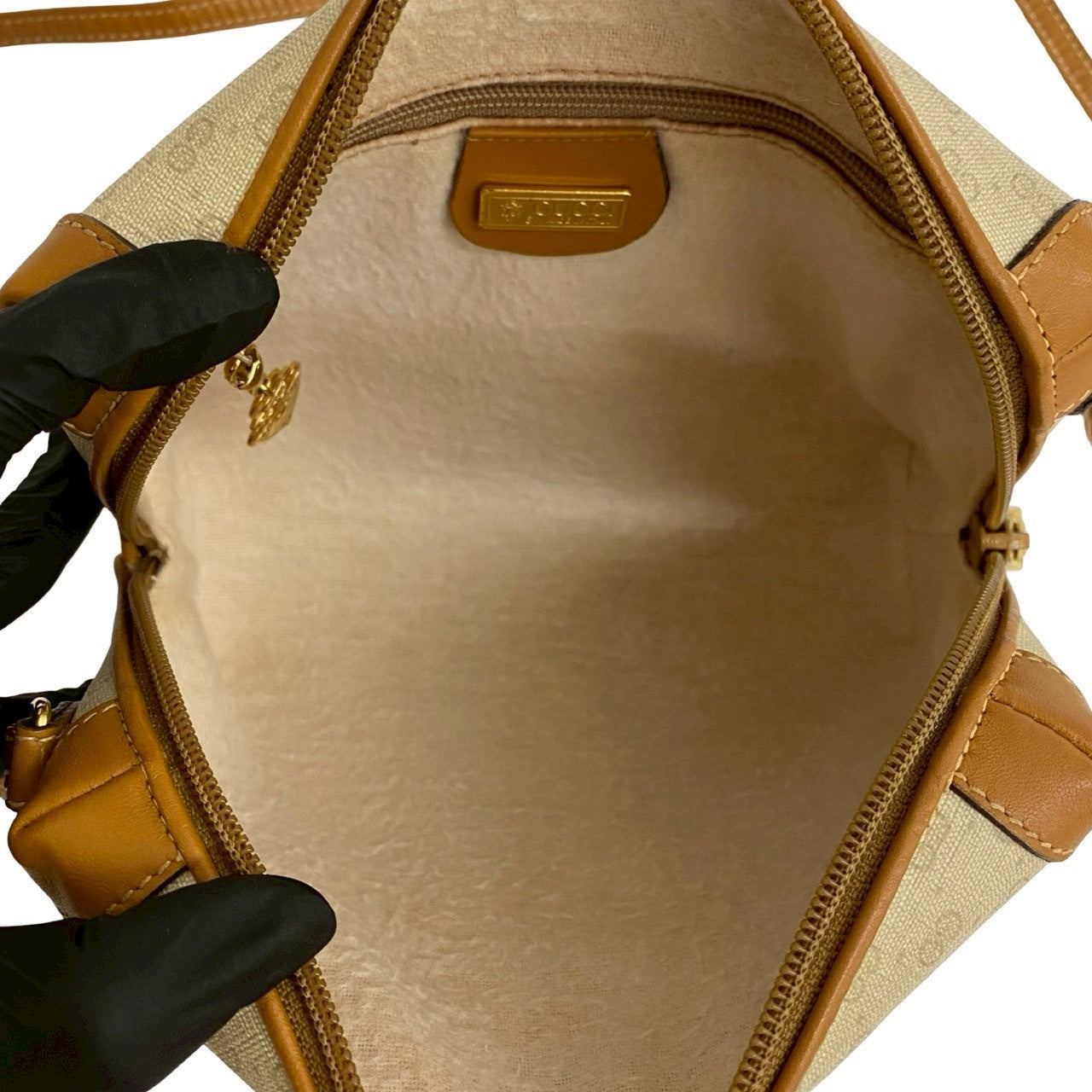 GUCCI Shoulder Bag leather Brown