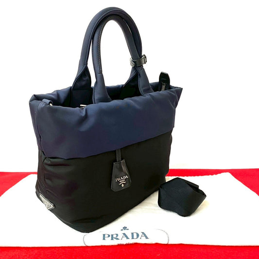 PRADA Shoulder Bag Nylon Navy