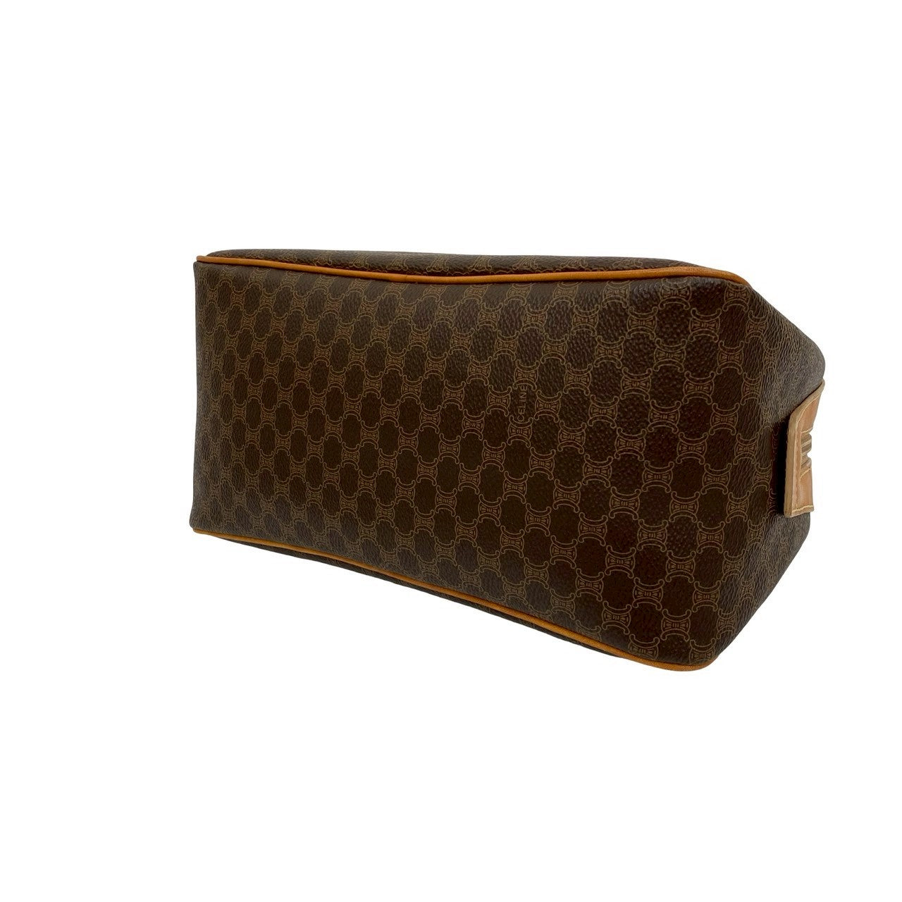 CELINE Handbag leather Brown Macadam Blazon Pattern logo