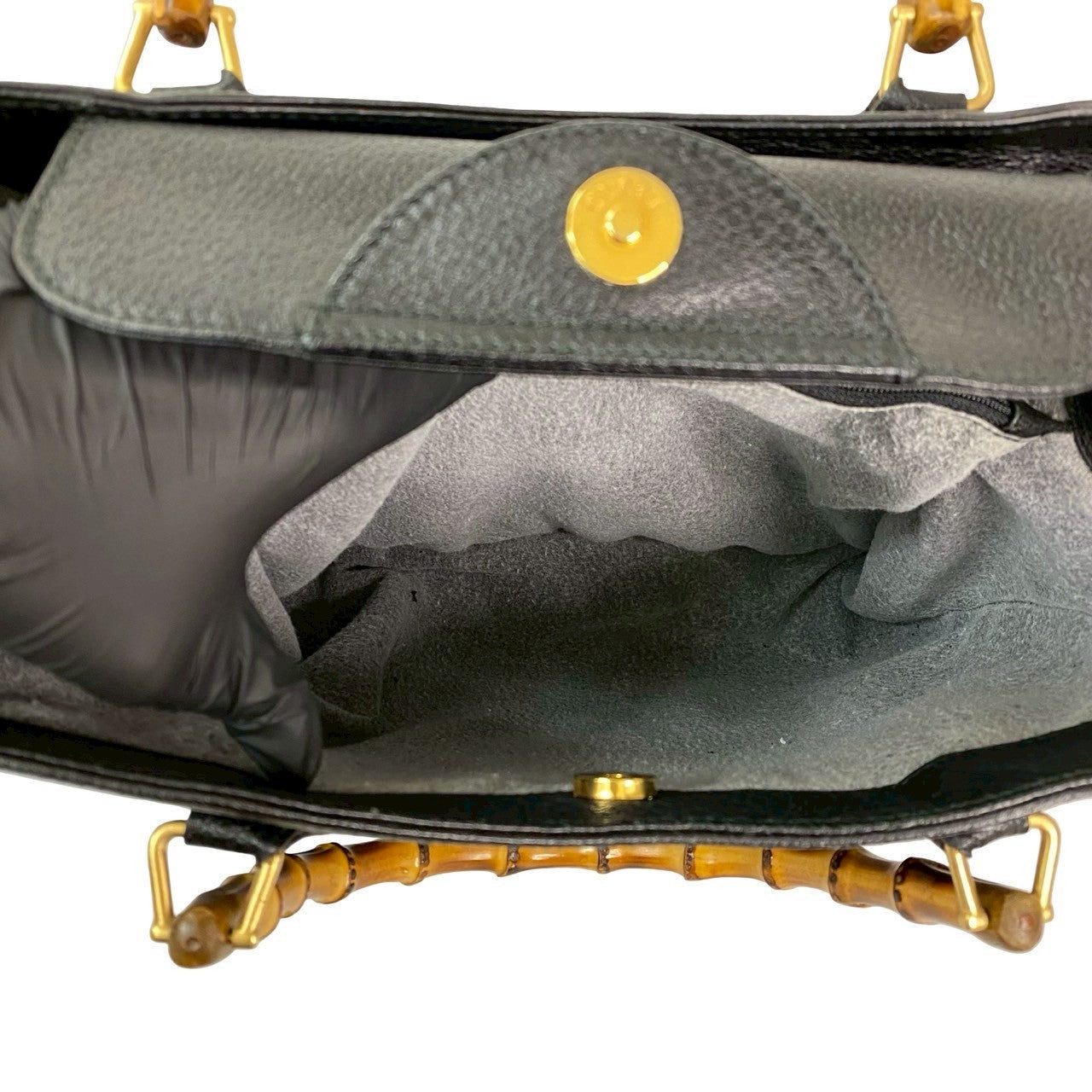 GUCCI Handbag leather black Bamboo