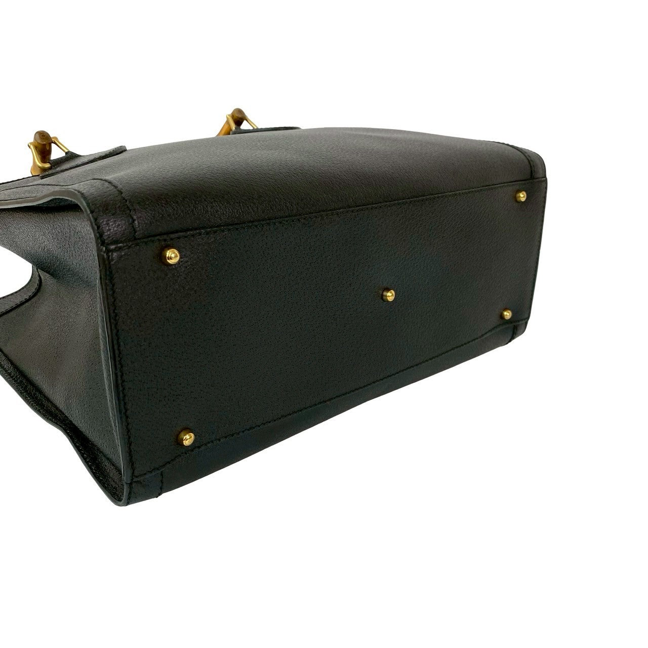 GUCCI Handbag leather black Bamboo