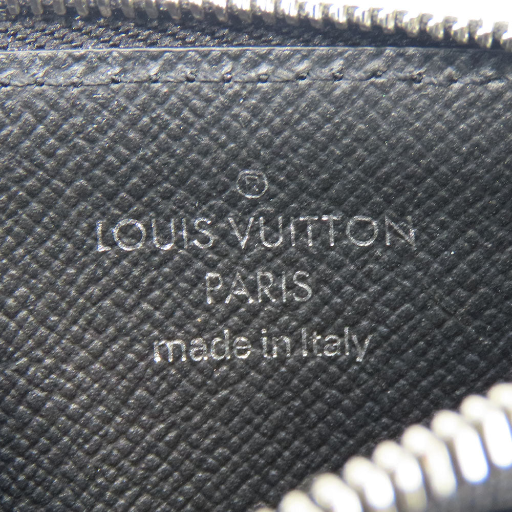 LOUIS VUITTON Coin case M30271 Taiga, Monogram Eclipse black Coin card holder mens Used Authentic