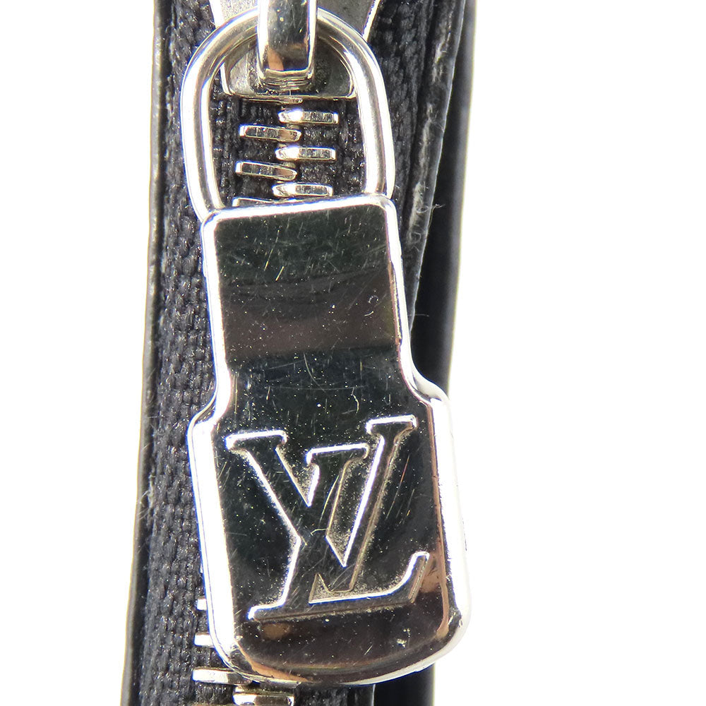 LOUIS VUITTON Coin case M30271 Taiga, Monogram Eclipse black Coin card holder mens Used Authentic