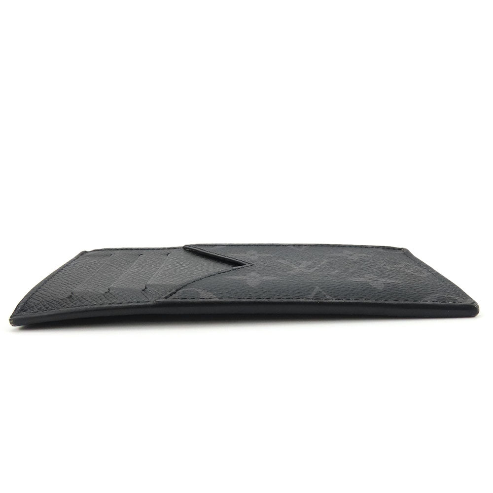 LOUIS VUITTON Coin case M30271 Taiga, Monogram Eclipse black Coin card holder mens Used Authentic