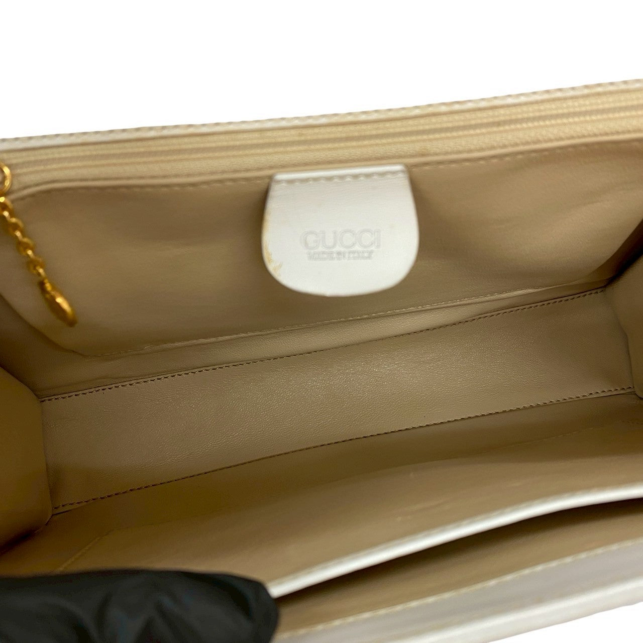 GUCCI Shoulder Bag Calfskin white