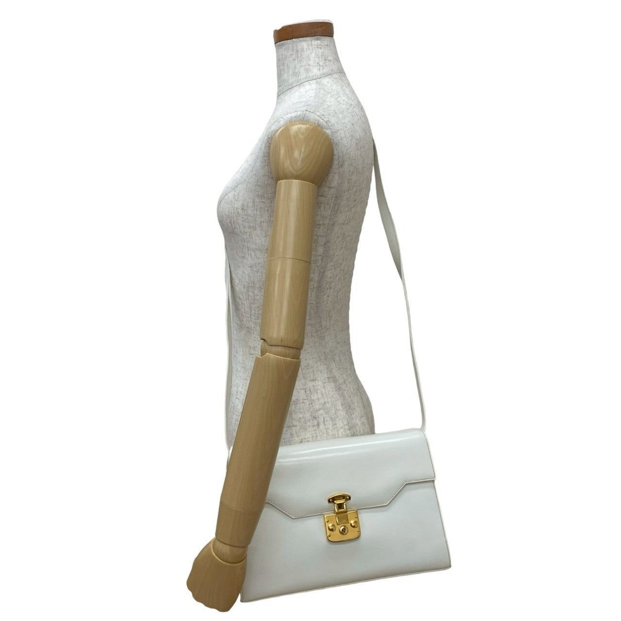 GUCCI Shoulder Bag Calfskin white