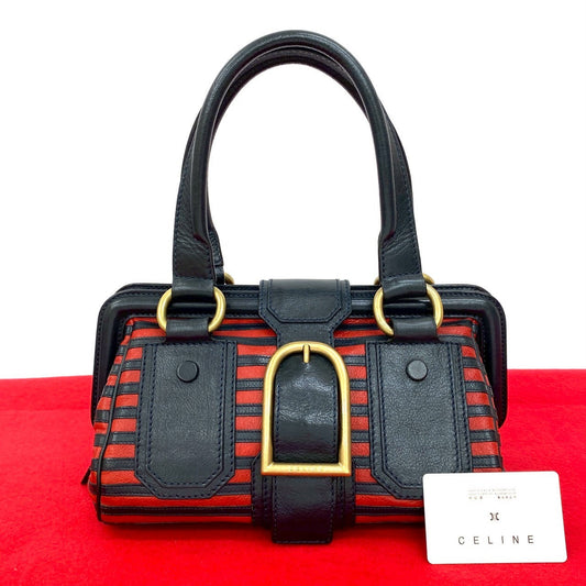 CELINE Handbag leather Navy