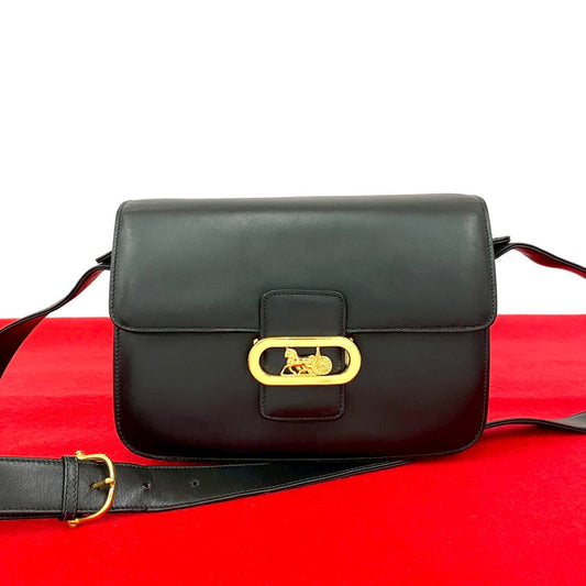 CELINE Shoulder Bag leather black